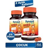 Dynavit Kids Immukid Gummies 60 Çiğnenebilir x2 - C&D Vitamini ve Kara Mürver ile Bağışıklık Destekleyici