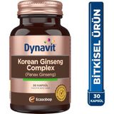 Dynavit Korean Ginseng Complex (Panax Ginseng) 30 Bitkisel Kapsül - Panax Ginseng, Ginkgo Biloba, L-Arjinin - Dezenfektan Hediyeli (%72 Alkol)