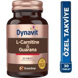 Dynavit L-Carnitine & Guarana 30 Tablet - Dezenfektan Hediyeli (%72 Alkol)