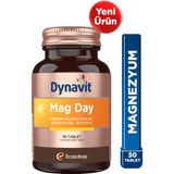 Dynavit Mag Day 30 Tablet Magnezyum Sitrat &malat, Gotu Kola, Ginkgo Biloba, B6 Vit -Sabah/ Gündüz Magnezyum - Aromasız