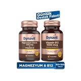 Dynavit Magnesium Citrate 200 mg & Vitamin B12 - Günlük Destek Paketi - Magnezyum Sitrat, D Vit, B12 Vit