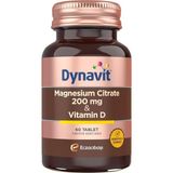 Dynavit Magnesium Citrate 200 Mg & Vitamin D 60 Tablet - Kas & Kemik - Magnezyum Sitrat, D Vitamini - Standart