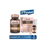 Dynavit Magnesium Citrate 200 mg, Vitamin D 60 Tablet & Vitamin D 1000 IU 20 Ml Sprey - Aktif Yaşam Paketi