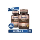 Dynavit Omega 3 950 mg 30 Yumuşak Kapsül x2 - Yüksek EPA & DHA - 1400mg Balık Yağı-Fish Oil Kalp Sağlığı - --