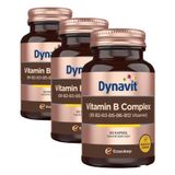 Dynavit Vitamin B Complex 50 Kapsül - Enerji - B Kompleks (B1, B2, B3, B5, B6, B12 Vitaminleri) (3 paketi)
