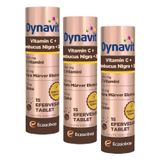 Dynavit Vitamin C & Sambucus Nigra & Çinko 15 Efervesan Tablet - Bağışıklık - Karışık Meyve Aromalı (3 paketi)