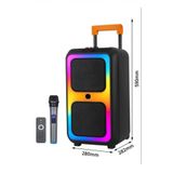 Dynego Bluetooth Taşınabilir Mikrofonlu Karaoke Led Işıklı Speaker Hoparlör Ultra Ses Sistemi