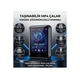 Dynego Dahili Hafızalı Dokunmatik Ekranlı Mp3 Mp4 Player Bluetooth Fm Radyolu Müzik Çalar Bluetooth E-kitap Hifi Ses Kaydedici Dokunmatik Ekran