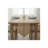 Dyris 200X50 Cm Jüt Runner – Balık Desenli Doğal Hasır Masa Örtüsü | Rustik & Bohem Dekoratif Runner
