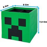 Dys Tasarım Minecraft Creeper Şeklinde Kalem Kutusu (4 Bölmeli) - Yeşil