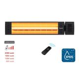 Dysis Art Plus Karbon Serisi IP65 Suya-Toza Dayanıklı 2300 W Siyah Uzaktan Kumandalı İç/Dış Mekan Isıtıcı