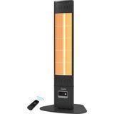 Dysis Single x Karbon Serisi IP65 Suya-Toza Dayanıklı 2300 W Siyah Uzaktan Kumandalı İç/Dış Mekan Isıtıcı