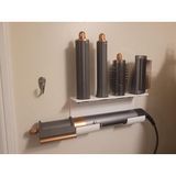 Dyson Airwrap Uyumlu Duvar Standı | Saç Şekillendirici Başlık Tutucu ve Kablo Düzenleyici Aparat | Banyo Organizer Dyson Airwrap Wall Organizer