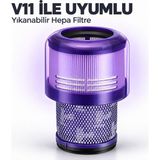 Dyson V11 ile Uyumlu Yıkanabilir Hepa Filtre – Yüksek Filtreleme Performansı, Kolay Takılabilir Süpürge Filtresi - 1 Adet