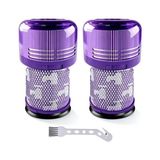 Dyson V12 Detect Slim Için 971517-01 Yedek Hepa Filtre Seti, 2 Adet Filtre ve 1 Temizleme Fırçası - 1 Adet