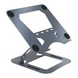 DYT-815 Metal Ergonomik Macbook Uyumlu Katlanabilir Laptop Standı (Koyu Gri) - 1 GB