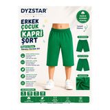DYZSTAR Erkek Çocuk Pamuk Süprem Kapri Şort Yeşil 9-10-11-12 Yaş