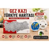 Dz Kazınabilir Türkiye Haritası Magnet 10X20 cm – 81 Il Gezi Haritası + Magnetli Gazoz Açacağı Hediyeli - 1020