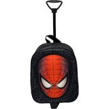 Dzc Kuzenler Avm Anaokulu Kreş Çocuk Valiz Sırt Çantası Çekçekli Spiderman Tekerlekli - Siyah - Kırmızı - ÇEKÇEKLİ - 30X21X12