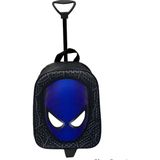 Dzc Kuzenler Avm Anaokulu Kreş Çocuk Valiz Sırt Çantası Çekçekli Spiderman Tekerlekli - Siyah - Mavi - ÇEKÇEKLİ - 30X21X12