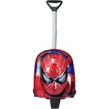 Dzc Kuzenler Avm Çekçekli Spiderman Örümcekli Anaokulu Kreş Çocuk Valiz Sırt Çantası - Kırmızı - Bordo - ÇEKÇEKLİ - 30X21X12