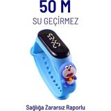 Dzc Kuzenler Avm Dijital Dokunmatik LED Ekran Su Geçirmez Figürlü Çocuk Kol Saat Slikon Kordon Bileklik Karakterli - Turkuaz