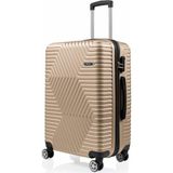 Dzc Kuzenler Avm Dzc Kuzenler Avm G&d Gedox Polo Suitcase Abs Büyük Boy Lüx Seyahat Valiz Tekli - Gold
