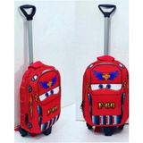 Dzc Kuzenler Avm F99 Arabalı Şimşek Kırmızı Anaokulu Çekçekli Sırt Çantası 1 Adet Ergonomik ve Şık Tasarım - 35