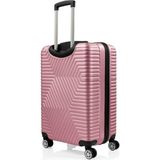 Dzc Kuzenler Avm G&d Gedox Polo Suitcase Abs Büyük Boy Lüx Seyahat Valiz Gülkurusu - Pembe