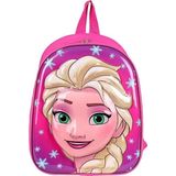 Dzc Kuzenler Avm Kreş & Anaokulu Çocuk Sırt Çantası Elsa Anna Karakter 3-6 Yaş 5d Kabartmalı Kumaş Okul Çantası 30CM (Tek) - Pembe - 32*26*12