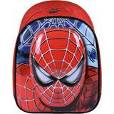 Dzc Kuzenler Avm Kreş & Anaokulu Çocuk Sırt Çantası Örümcek Spderman Karakter 3-6 Yaş 5d Kabartmalı Kumaş Okul Çantası 30CM - Kırmızı - 32*26*12