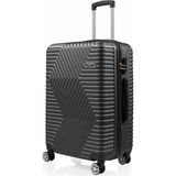 Dzc Kuzenler Avm Valiz Gedox G&d Polo Suitcase Abs Orta Boy Lüx Seyahat Valizi - Siyah