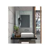 Dzdizayn Mdf Lavobo Üstü Aynalı Banyo Dolabı Çok Amaçlı 60x60 Mdf