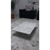 Dzgn Home Ahşap Dikdörtgen Yer Sofrası-Hamur Açma Masası - Beyaz - Mermer - Siyah - 60 x 90 cm
