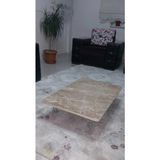 Dzgn Home Ahşap Dikdörtgen Yer Sofrası-Hamur Açma Masası - Mermer Desen - Kahve - Krem - 60 x 90 cm