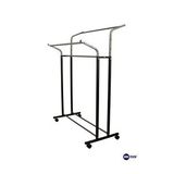 DZGN HOME AYARLANABİLİR METAL KONFEKSİYON ASKISI ÇİFTLİ PORTATİF AYAKLI VİTRİN ASKILIK