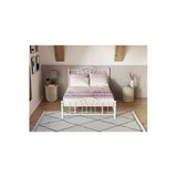 Dzgn Home Bella Çift Kişilik Ferforje Metal Karyola - 160 X 200 Cm - Beyaz
