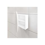 DZGN HOME Oval Aynalı Lavabo Üstü Banyo Dolabı - Beyaz