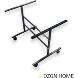 Dzgn Home Tekerlekli Orta Sehpa Ayağı Metal Masa Ayağı Kalın Profilli - Siyah
