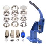 DZNTOOLS 9,5 mm Açık Halka, Kapaklı ve İnci Çatallı Çıtçıtlı Çıtçıtlı Düğme Hepsi Bir Arada Kendin Yap Kiti - Dikiş Yapmaz, Makine ve Ayar Aletleri Kalıpları