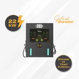 E 365 Ac Duvar Tip 10 Inç Ekranlı Mıd Sayaçlı Çift Kablolu Rfıd 22KW Şarj Istasyonu