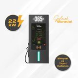 E 365 Ac Duvar Tip 10 İnç Ekranlı Mıd Sayaçlı Tek Kablolu Rfıd 22Kw Şarj İstasyonu (Bireysel Ve Ticari Kullanıcı)