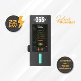 E 365 Ac Duvar Tip 10 Inç Ekranlı Mıd Sayaçlı Tek Soketli Rfıd 22KW Şarj Istasyonu