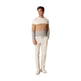E 4.0 Design Studio x Fabrika Bağlamalı Bel Normal Paça Chino Pantolon, 52, 5003183938, Taş, Erkek