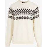 E 4.0 Design Studio x Fabrika Bisiklet Yaka Basic Jakarlı Ekru Erkek Kazak F4WM-KZK F53 - 2XL