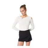 E 4.0 Design Studio x Fabrika Kayık Yaka Dar Fitilli Kazak, M, 5003184892, Kırık Beyaz, Kadın