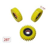 E-Bike Pedal Destekli Plastik Dişli Rulmanlı 3 Lü Set 28T - 1 - Sarı