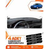 E-BİZ Audı A4 (1994-2001) Uyumlu Torpido Koruma Koruyucu Kılıfı Halısı Örtü Göğüs Panel - Siyah - AU006 - AUDI A4 (1994-2001)