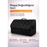 e-biz Bagaj Çantası Oto Bagaj Organizer Çift Kat Deri Su Geçirmez Kaymaz Katlanır Araç Düzenleyici