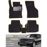 E-BİZ Bmw 5 Serisi F10 Sedan (2010-2017) Uyumlu Eva Paspas Tam Set–araca Özel,su Geçirmez - Siyah - Bej